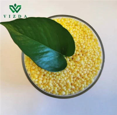 Fertilizante granular de nitrato de amonio y calcio + amarillo de boro